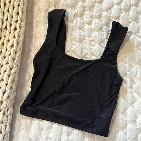 aerie Tops - Aerie Smoothez | Black Crop Top Tank Top Medium